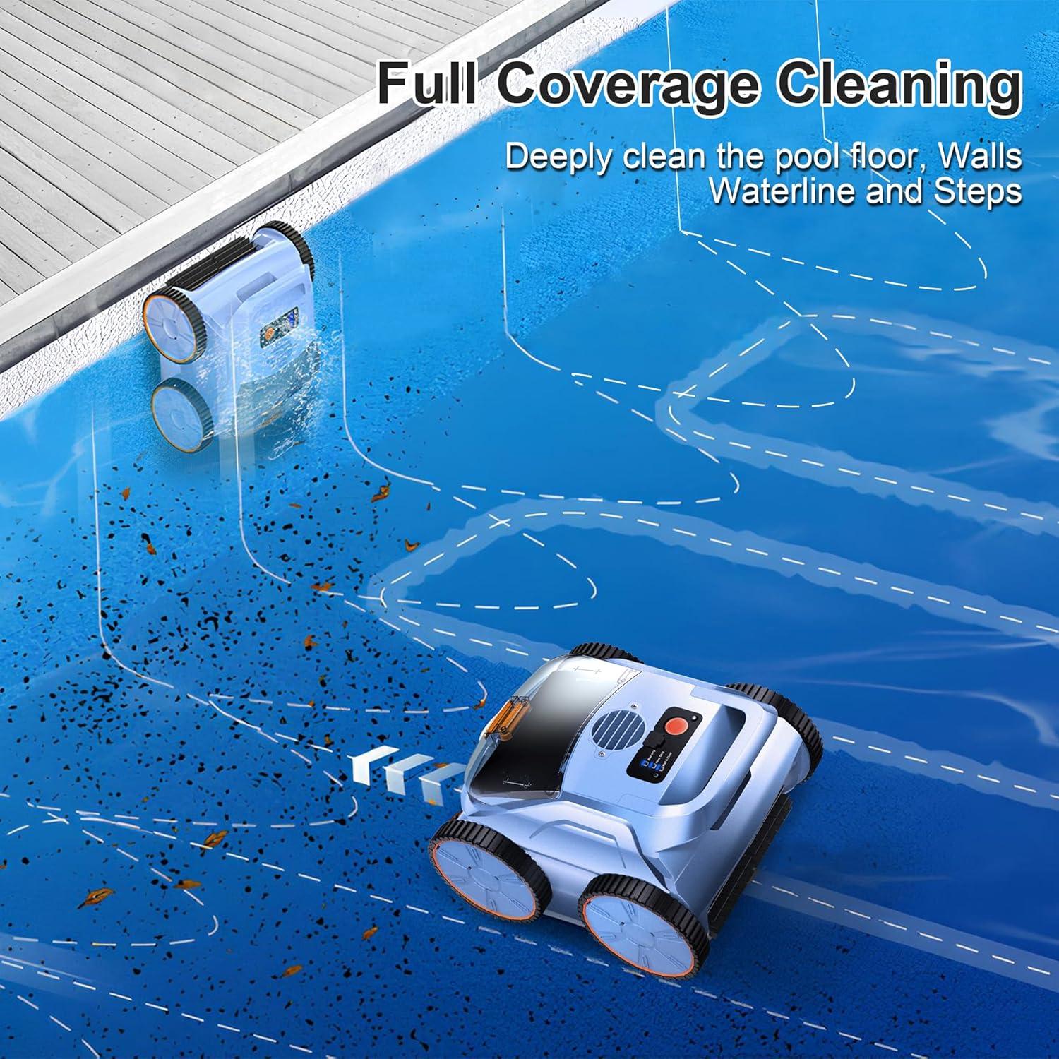 Aspiradora Robótica para Piscinas Huizhou SAT 20, 180 min, 150 m2