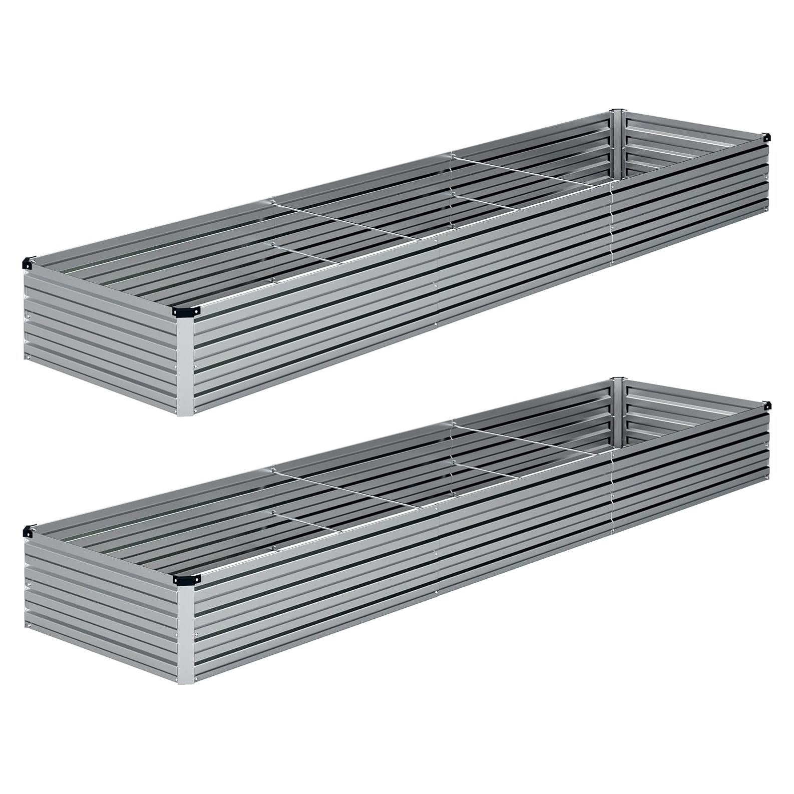 Kit de Cama de Jardín Elevada DIIYIV 2PCS Galvanizada 365.76x60.96x30.48cm