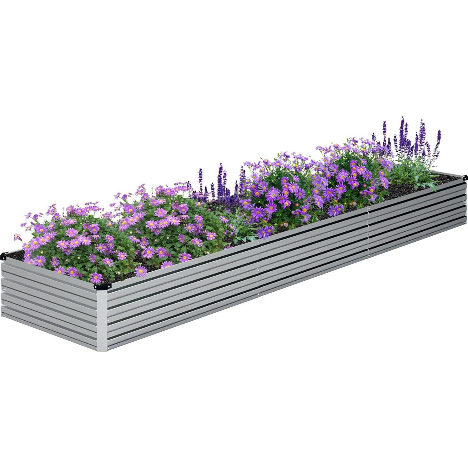 Kit de Cama de Jardín Elevada DIIYIV 2PCS Galvanizada 365.76x60.96x30.48cm