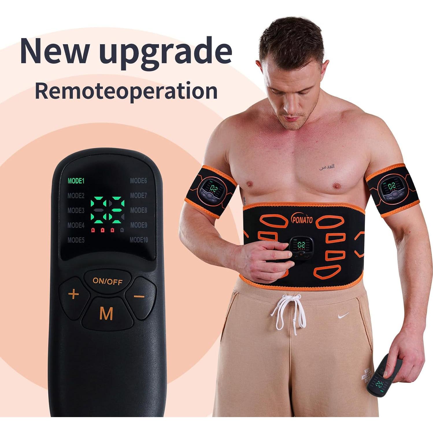 Estimulador Muscular PONATO EMS para Abdomen y Extremidades