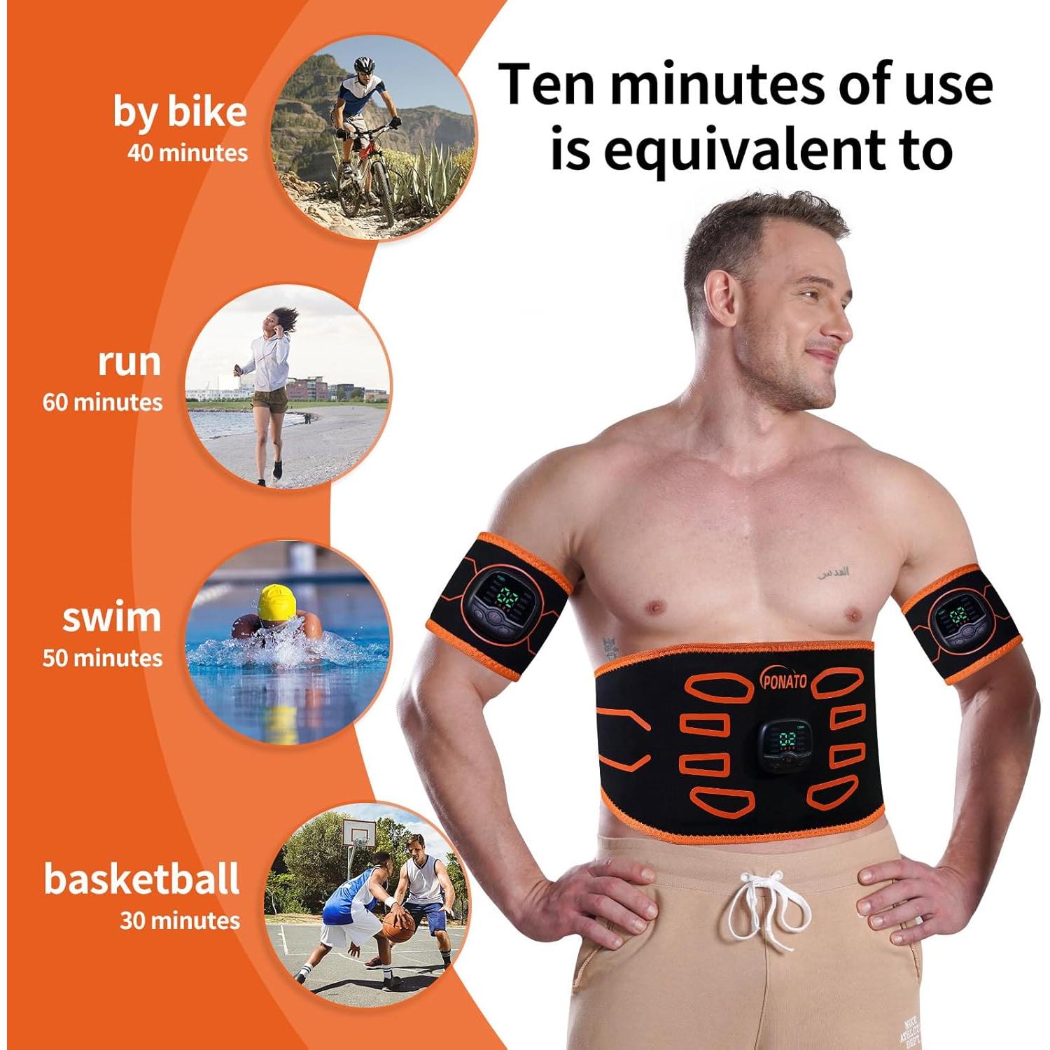 Estimulador Muscular PONATO EMS para Abdomen y Extremidades