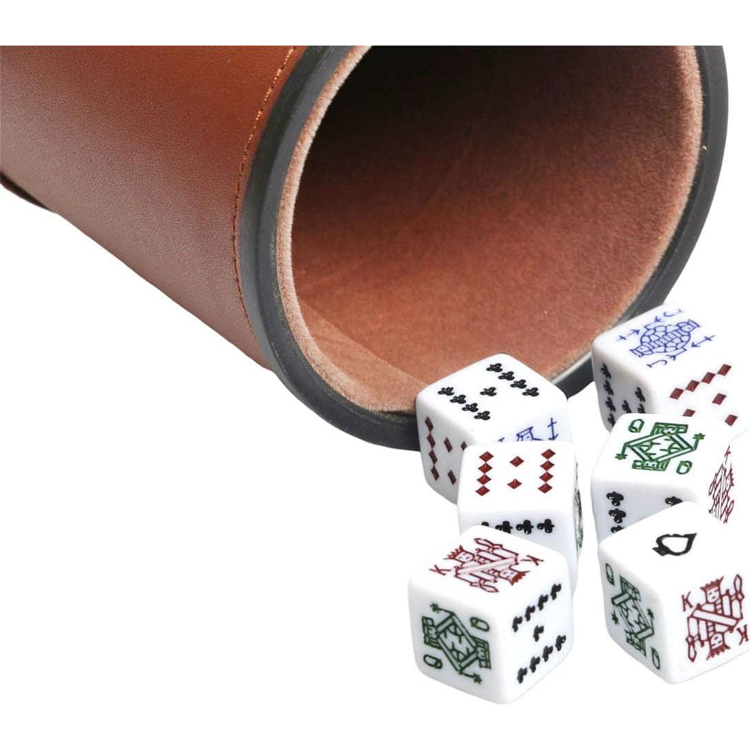 Copa de Dados Silenciosa TOPTAN con 6 Dados de Póker