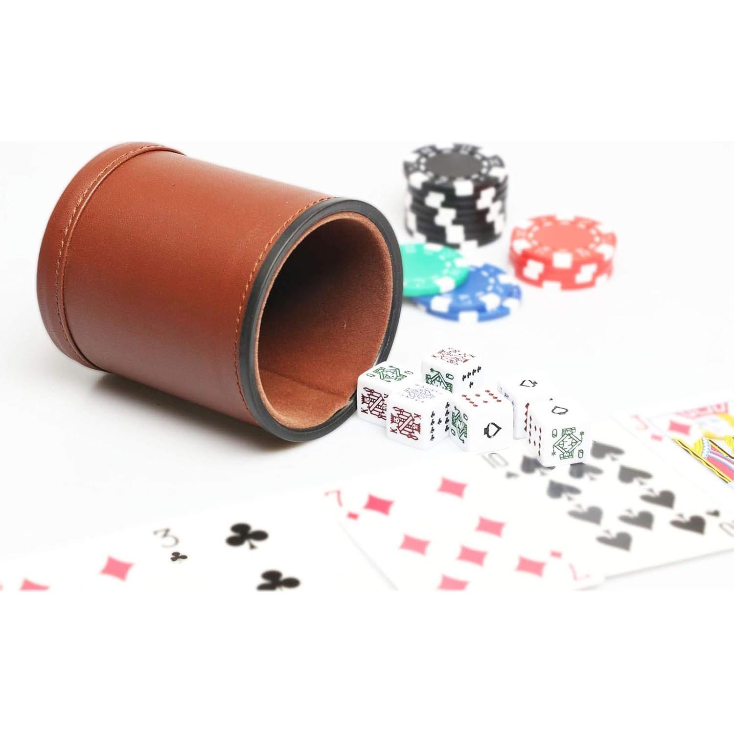 Copa de Dados Silenciosa TOPTAN con 6 Dados de Póker