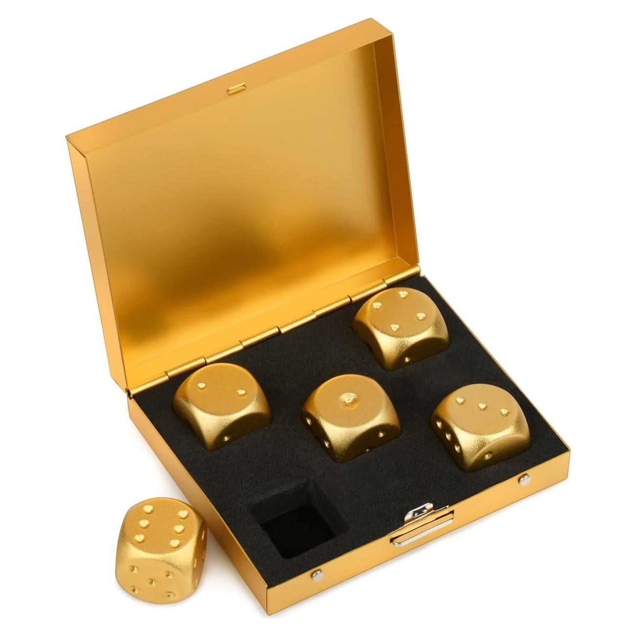 Dados de Aluminio Dorados DS.ESTILO DISTINTIVO 5 Piezas 16mm