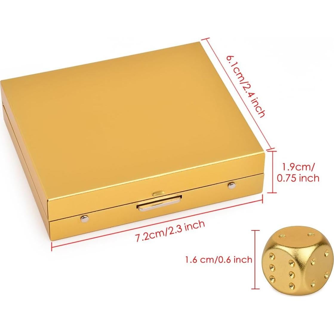 Dados de Aluminio Dorados DS.ESTILO DISTINTIVO 5 Piezas 16mm