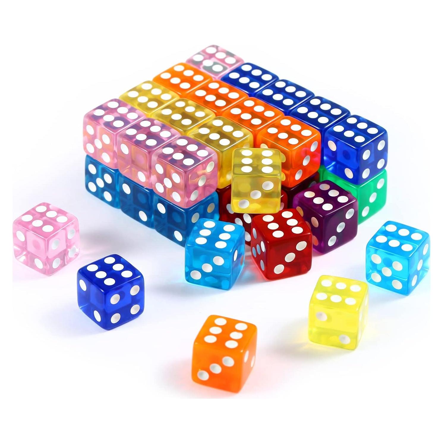 Juego de Dados de Colores Yinsun 40 Piezas 16mm para Juegos