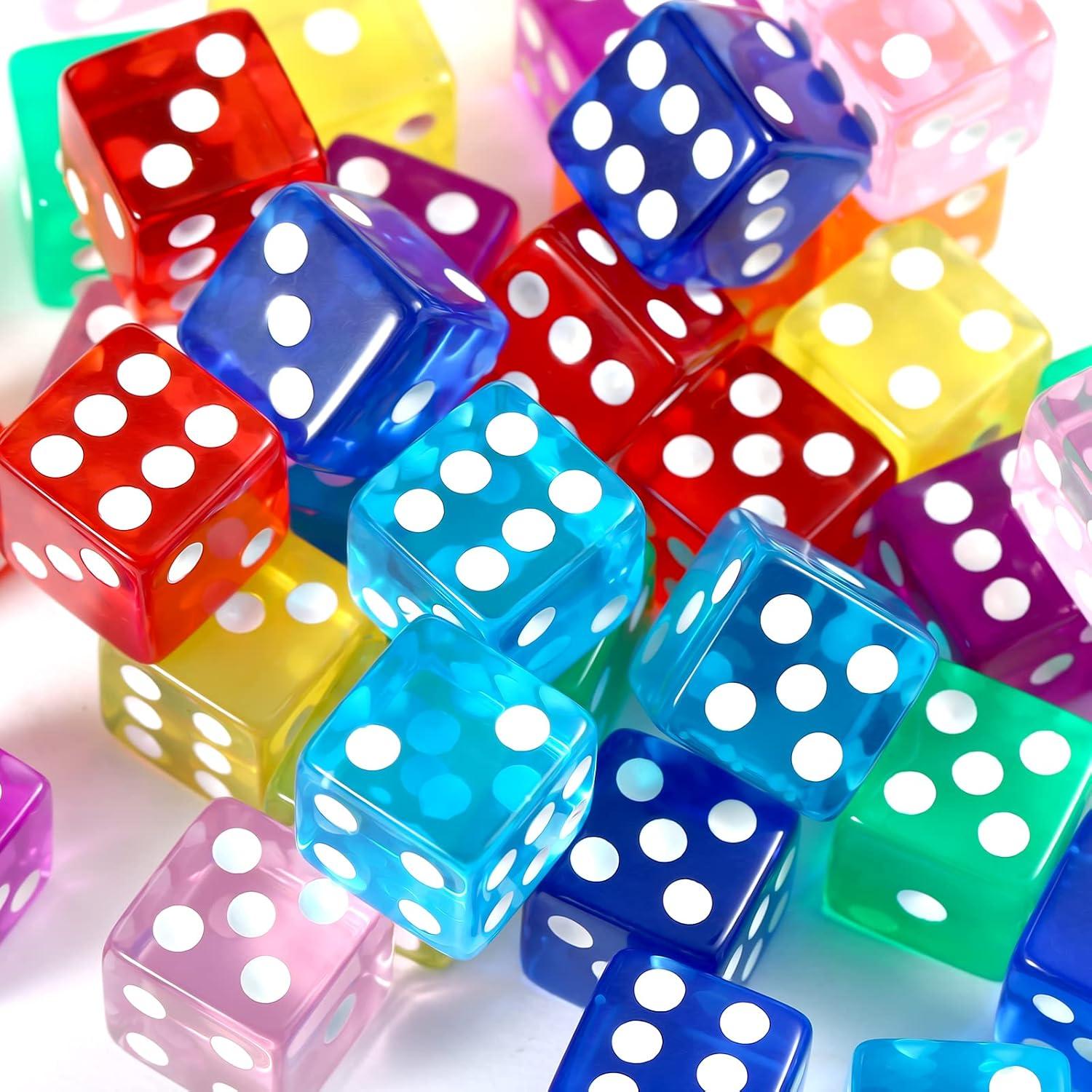 Juego de Dados de Colores Yinsun 40 Piezas 16mm para Juegos