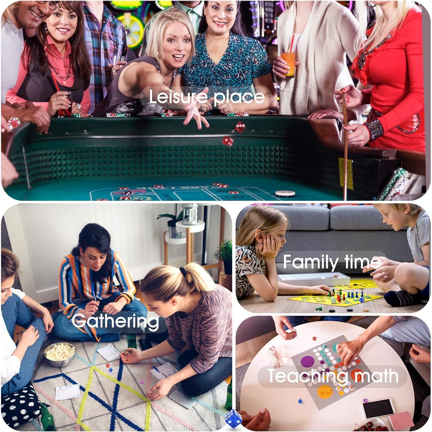 Juego de Dados de Colores Yinsun 40 Piezas 16mm para Juegos