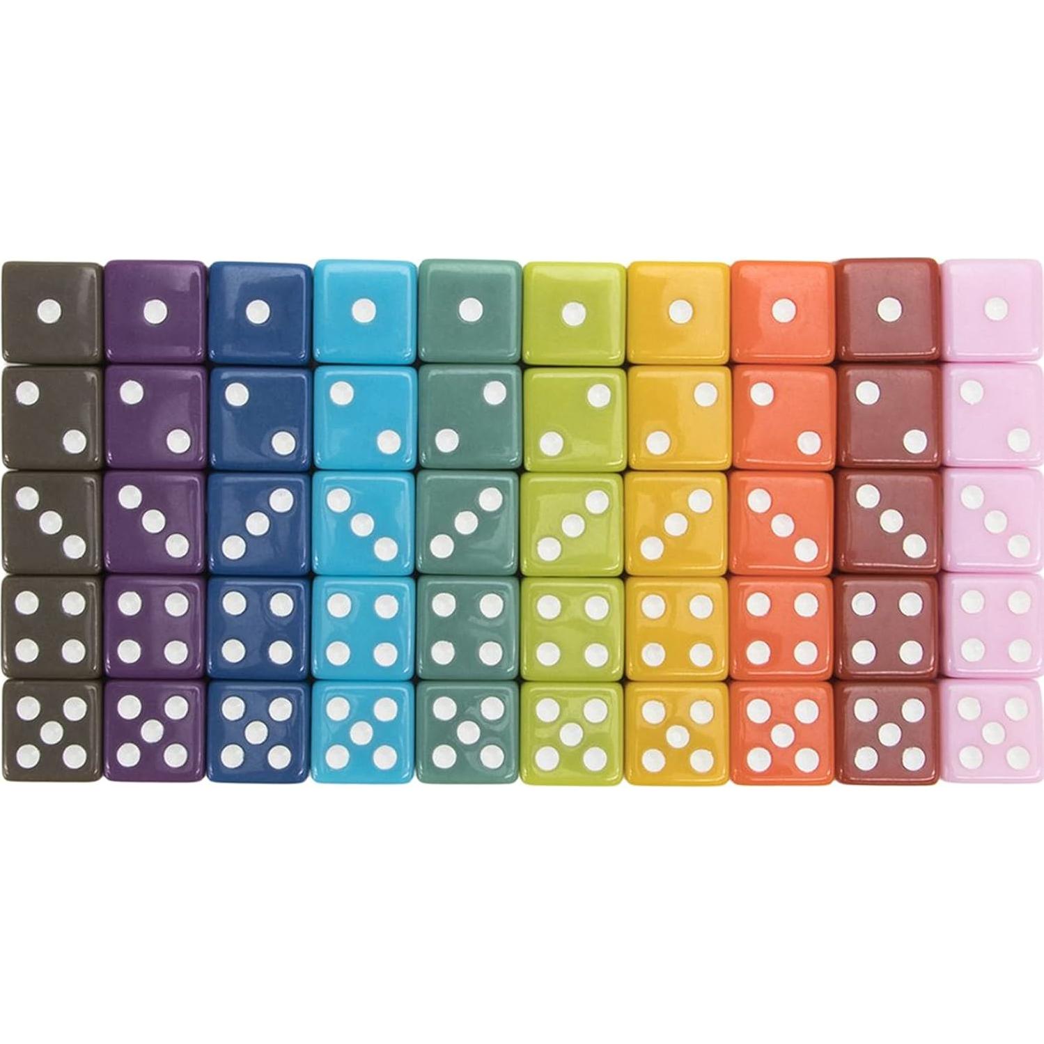 Paquete de 50 Dados Vintage de 16mm Brybelly para Juegos