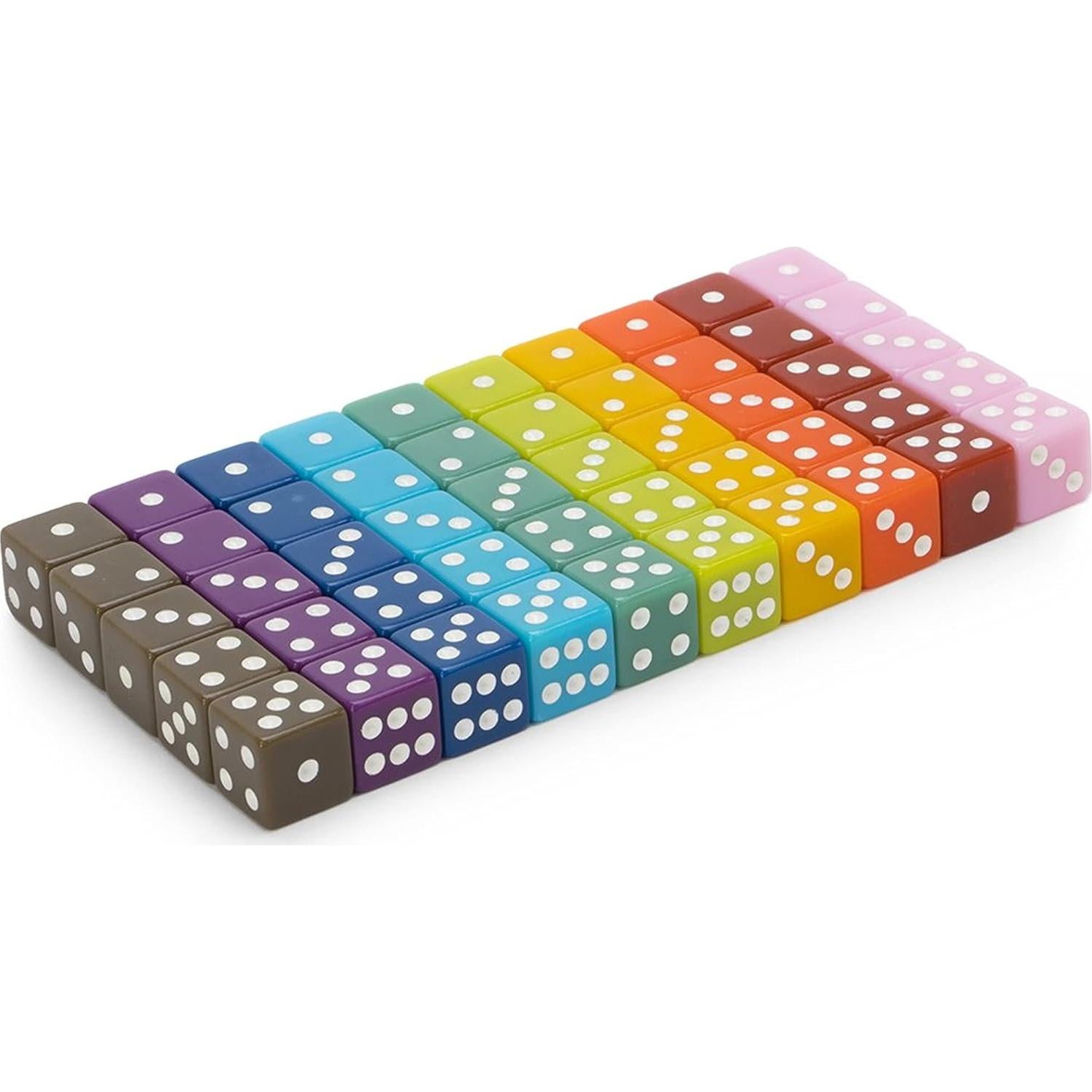 Paquete de 50 Dados Vintage de 16mm Brybelly para Juegos