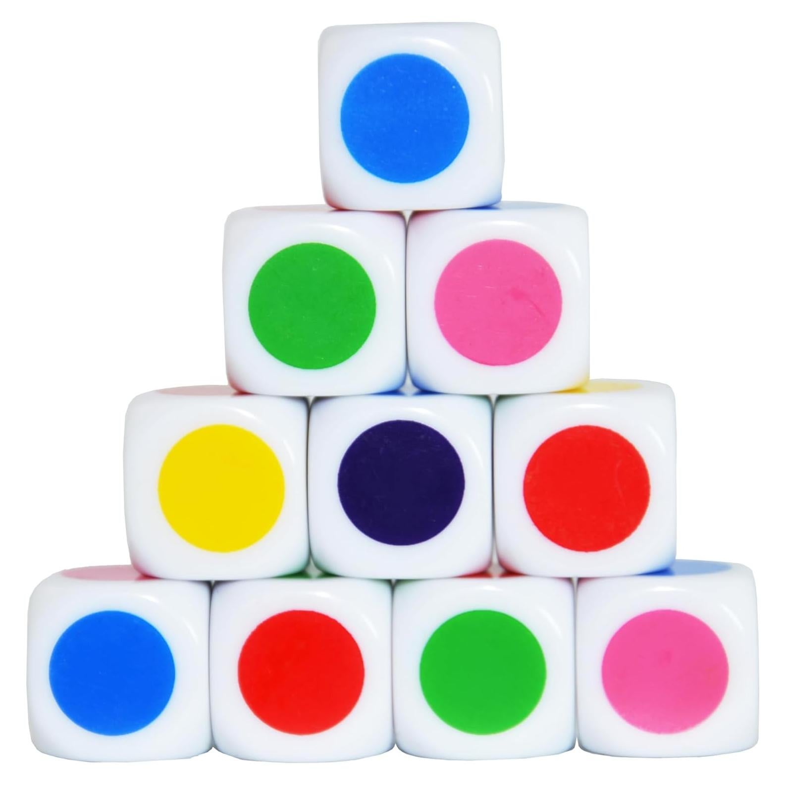 Set de 10 Dados D6 Blancos 16mm para Juegos y Enseñanza