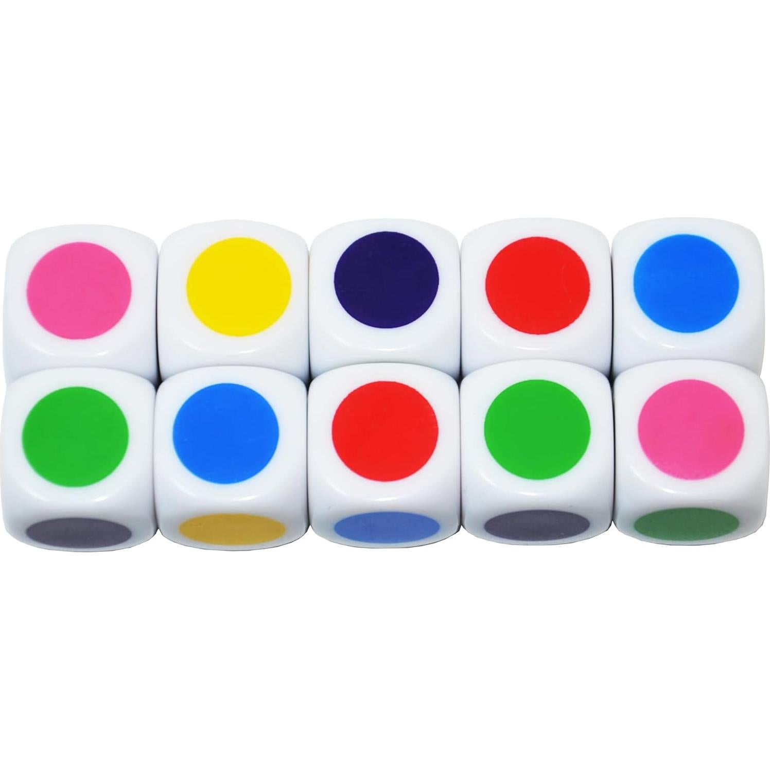 Set de 10 Dados D6 Blancos 16mm para Juegos y Enseñanza