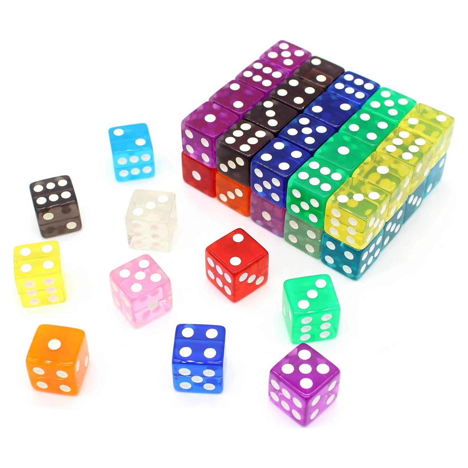 Juego de Dados de 50 Piezas 16MM Sin Numeración - SINVDAJY