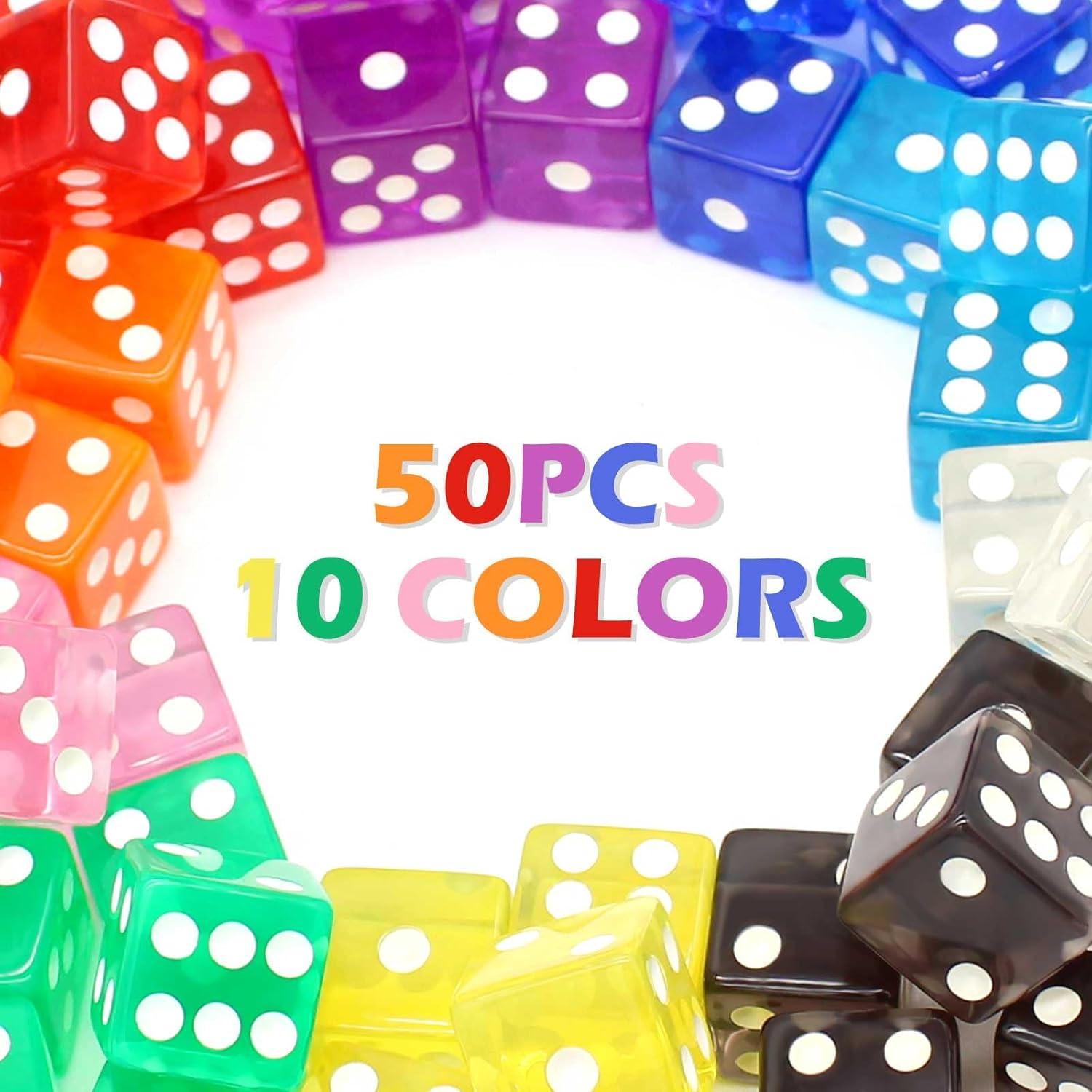 Juego de Dados de 50 Piezas 16MM Sin Numeración - SINVDAJY