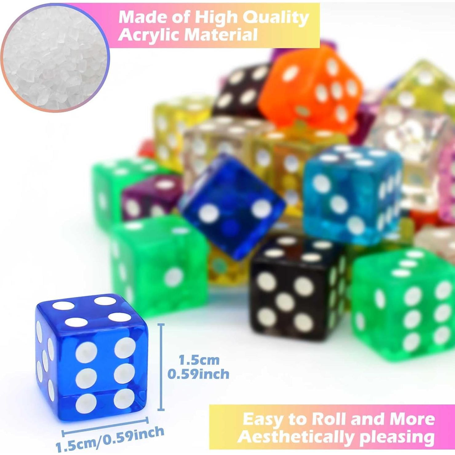 Juego de Dados de 50 Piezas 16MM Sin Numeración - SINVDAJY