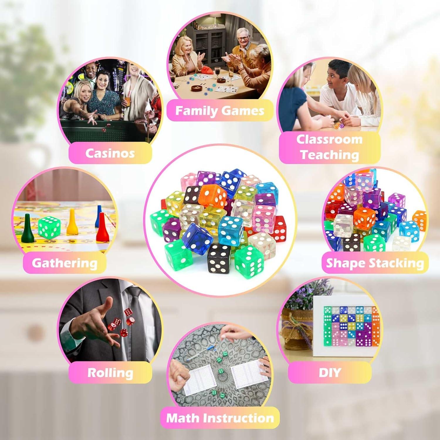 Juego de Dados de 50 Piezas 16MM Sin Numeración - SINVDAJY