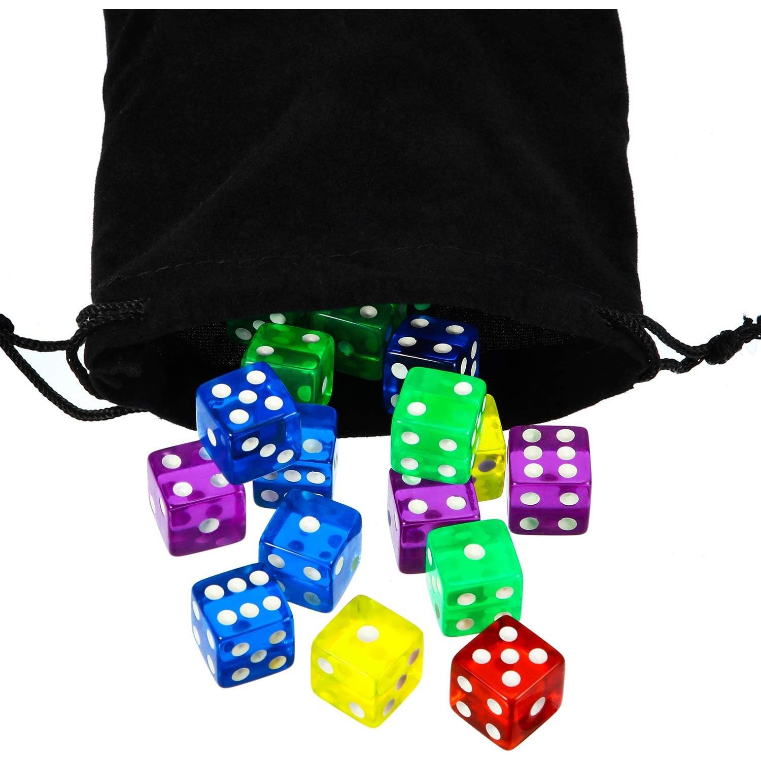 Juego de Dados de 6 Caras Blulu - 50 Piezas de Colores