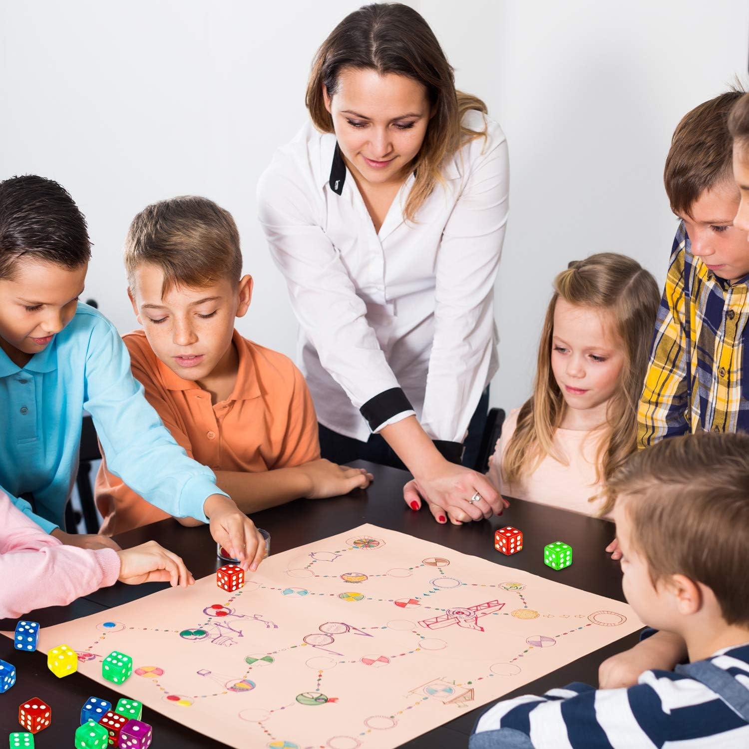 Juego de Dados de 6 Caras Blulu - 50 Piezas de Colores