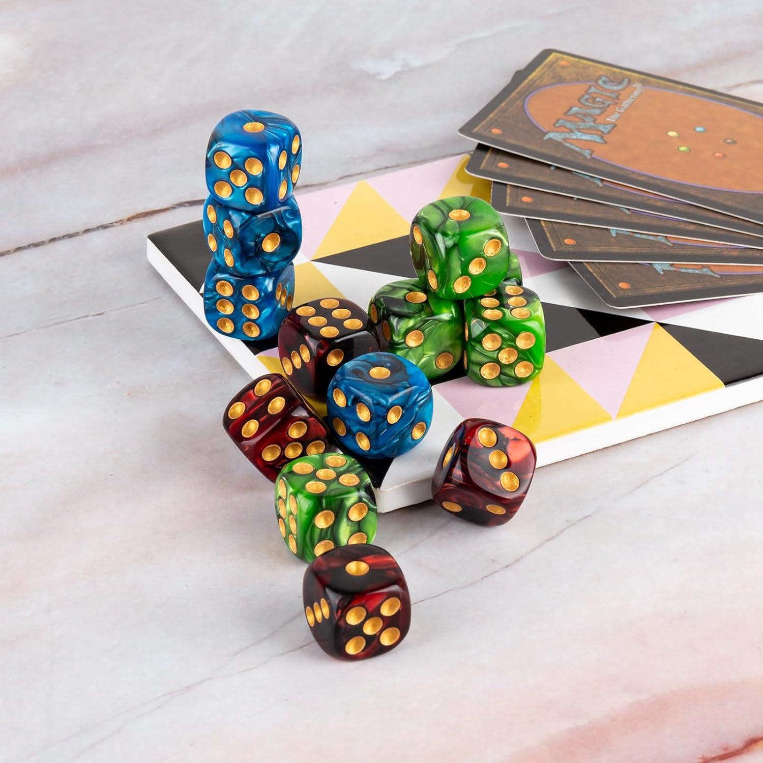 36 Dados D6 Acrílico 16mm LAMJAM para Juegos de Mesa