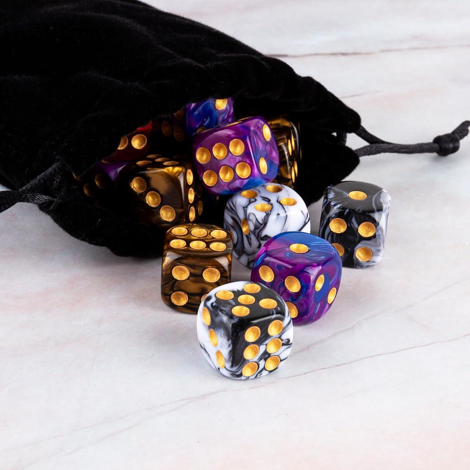 36 Dados D6 Acrílico 16mm LAMJAM para Juegos de Mesa