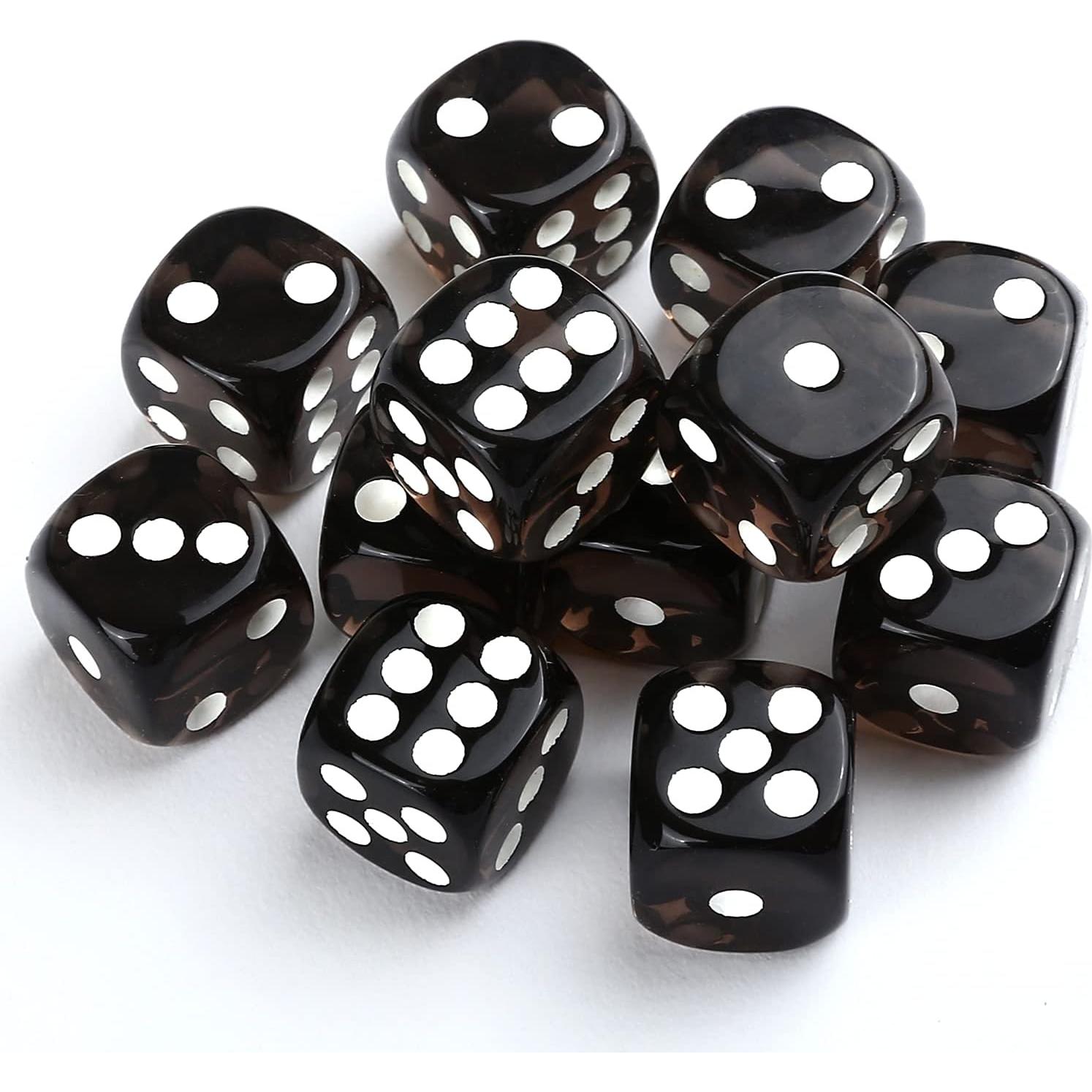 Conjunto de Dados de Juego GWHOLE 12 Pcs 12mm Negros