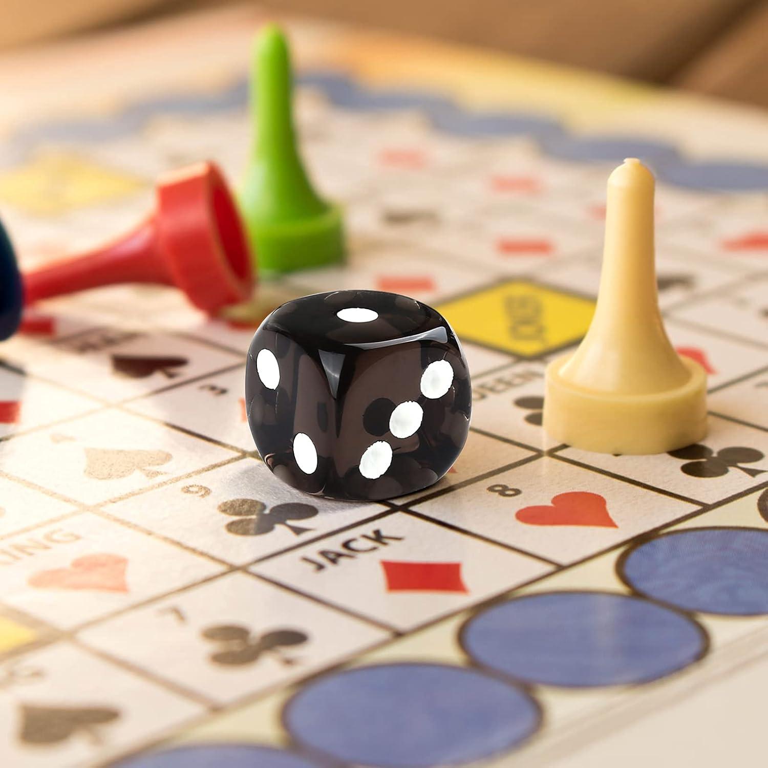 Conjunto de Dados de Juego GWHOLE 12 Pcs 12mm Negros