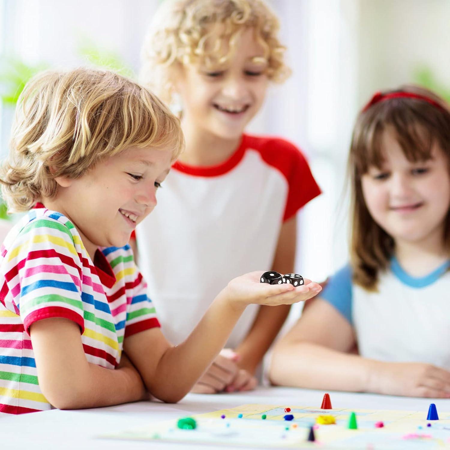 Conjunto de Dados de Juego GWHOLE 12 Pcs 12mm Negros