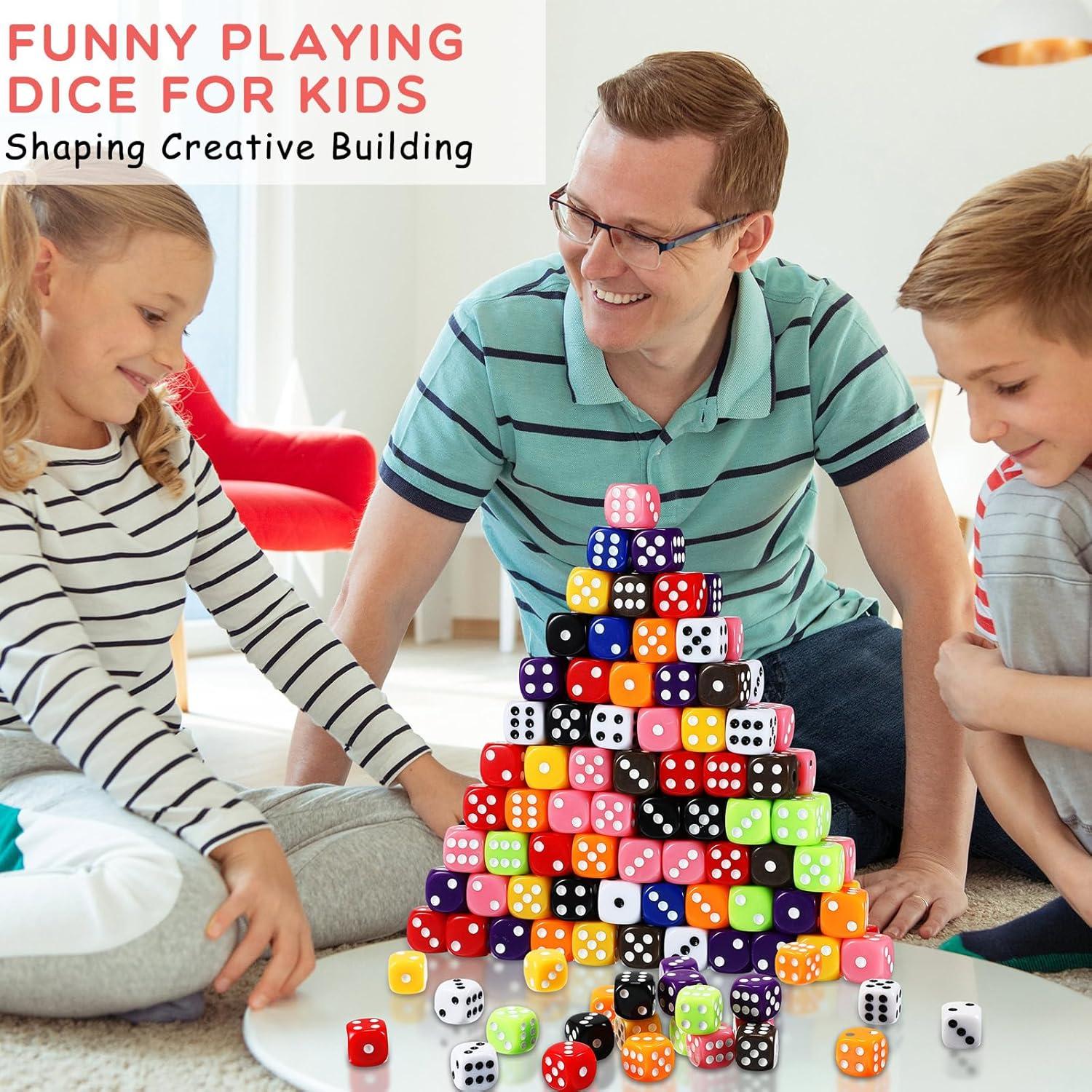 Juego de Dados de Colores Syhood 500 Piezas 16mm para Aula