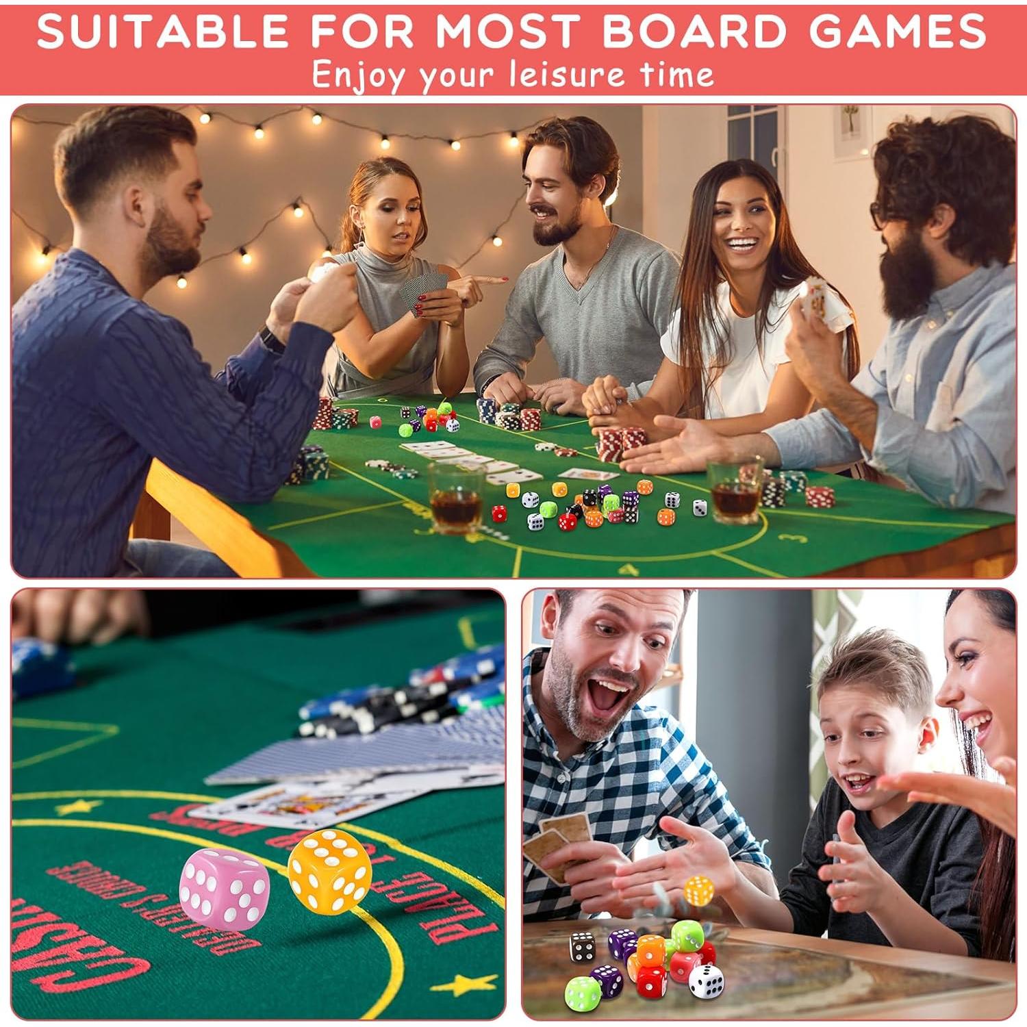 Juego de Dados de Colores Syhood 500 Piezas 16mm para Aula