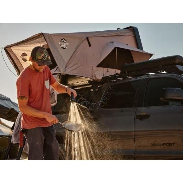 WaterPORT Weekender Portable 8-Gallon Water Tank with Camping Shower; Off Road Shower for Overlanding, Water Storage, Roof Rack Mount