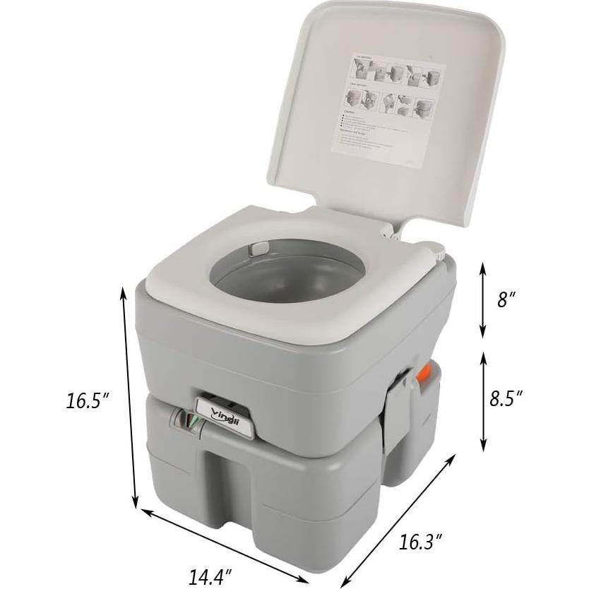 Inodoro Portátil VINGLI 20.1 Litros para Camping y Barco