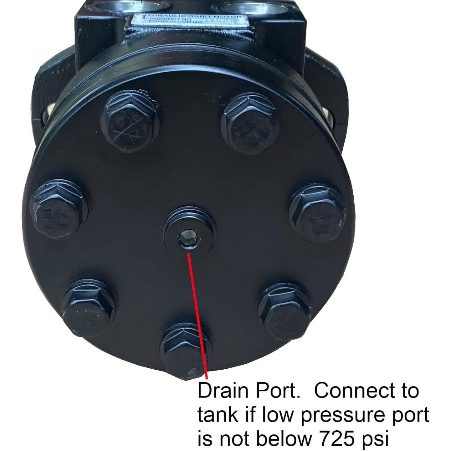 Motor Hidráulico Orbital Fluidhaus 100cc 1575in-lbs 550rpm