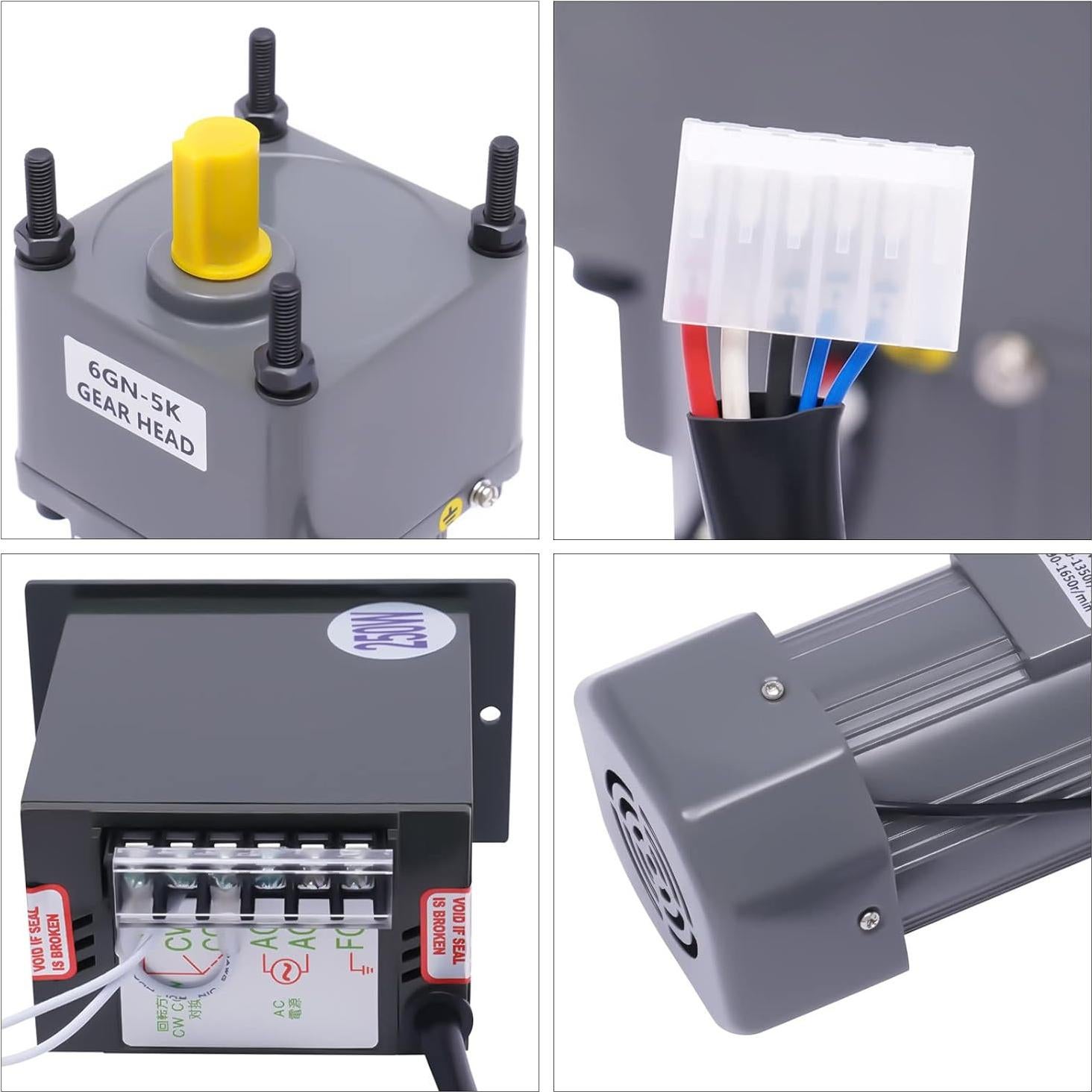 Motor de Torque Alto AC YIYIBYUS 250W 110V Reversible 0-270rpm