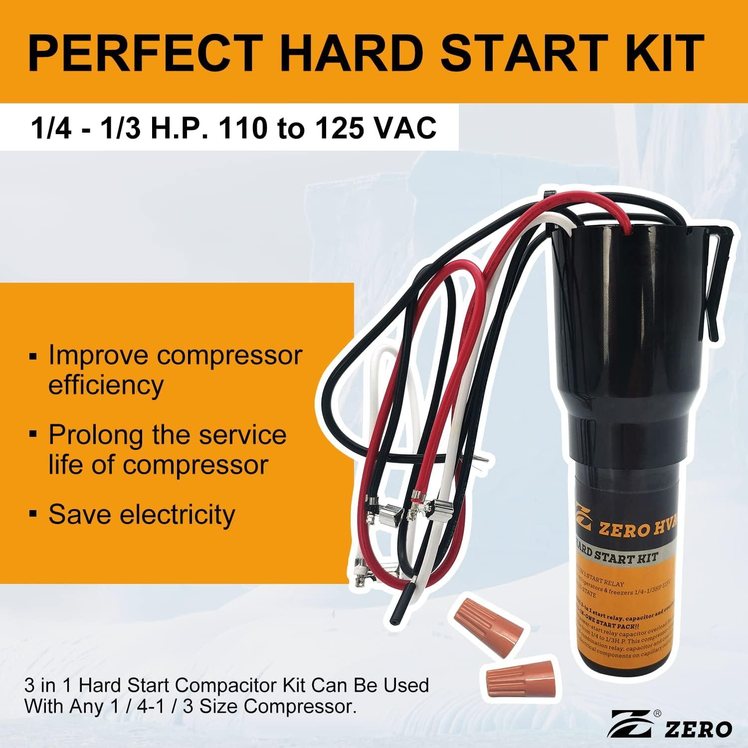 Kit de Arranque Duro Z HS41 para Compresores 1/4-1/3 HP 115V