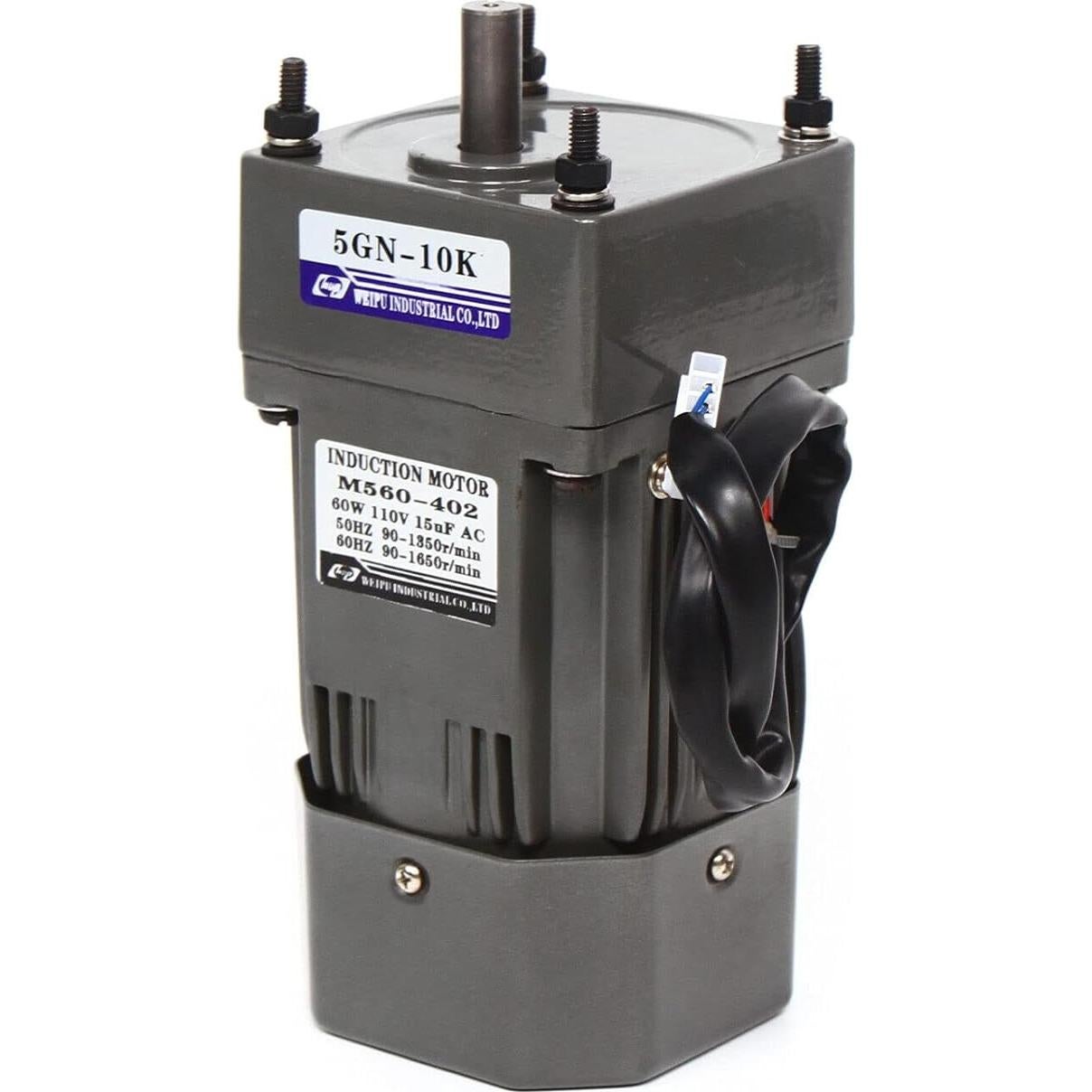 Motor de Engranaje AC 110V 60W Monofásico 0-135RPM 3.8Nm