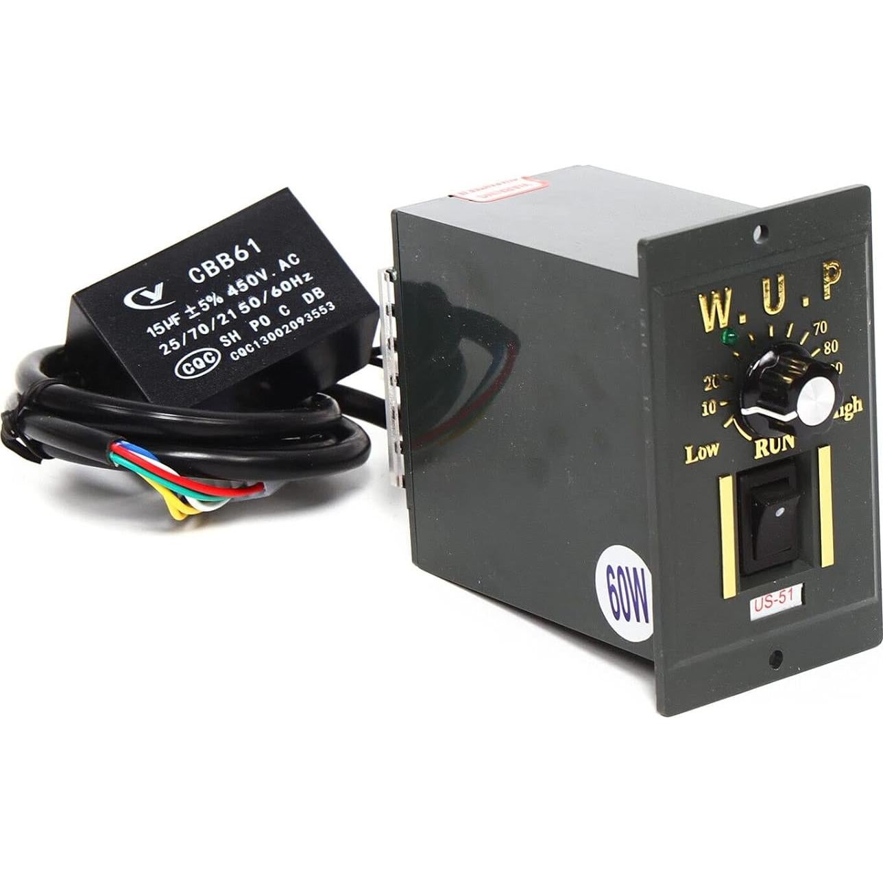 Motor de Engranaje AC 110V 60W Monofásico 0-135RPM 3.8Nm