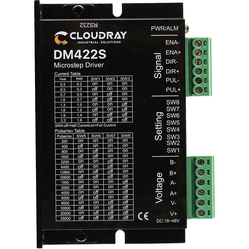 Controlador Motor Paso a Paso Cloudray DM422S 0.3-2.2A 18-48VDC