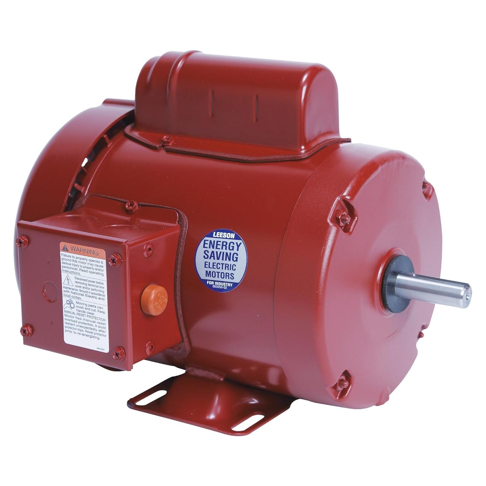 Motor Eléctrico Agrícola Leeson 3/4 HP 1,725 RPM Monofásico