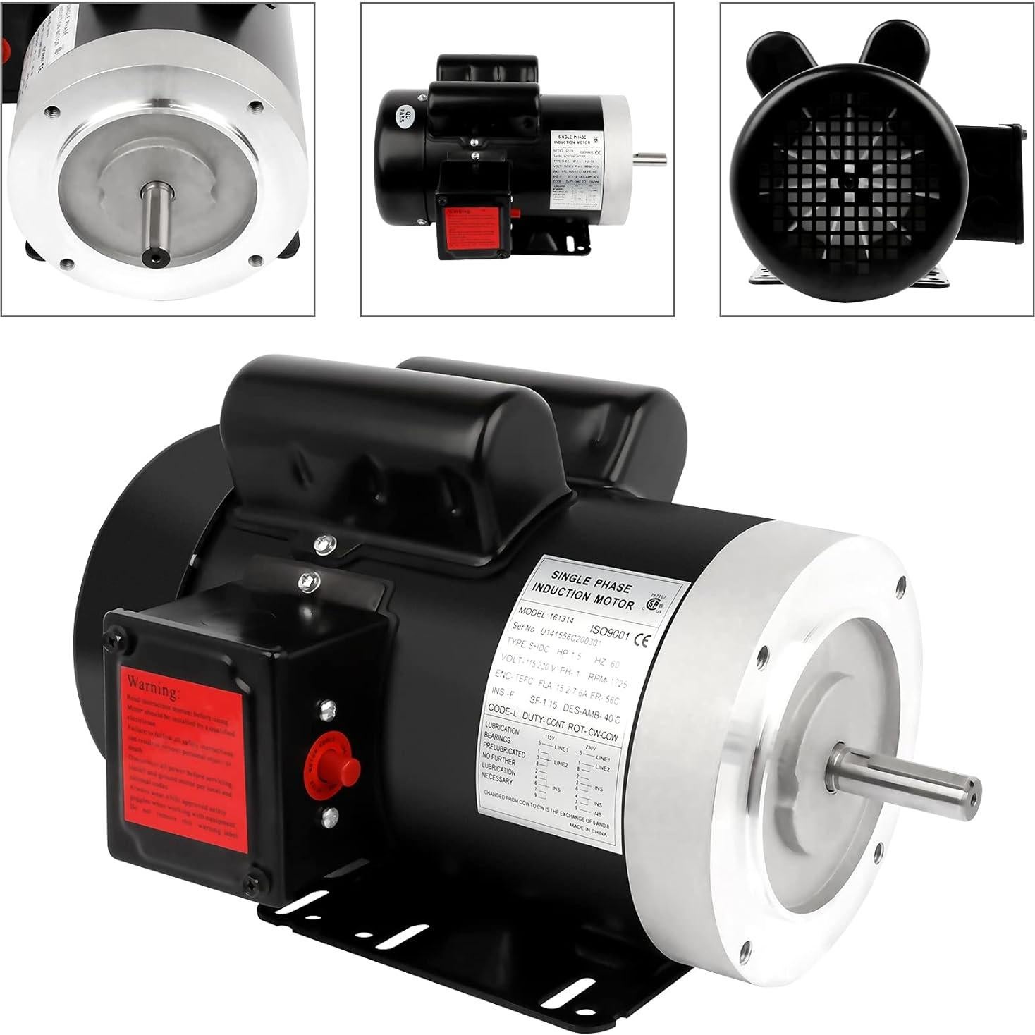 Motor Eléctrico 1.5HP Cuilvu 1750RPM TEFC IP55 115/230V