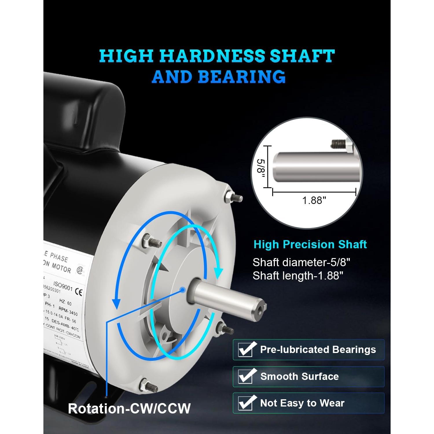 Motor Eléctrico Agrícola FAHKNS 3HP 3450RPM 230V TEFC