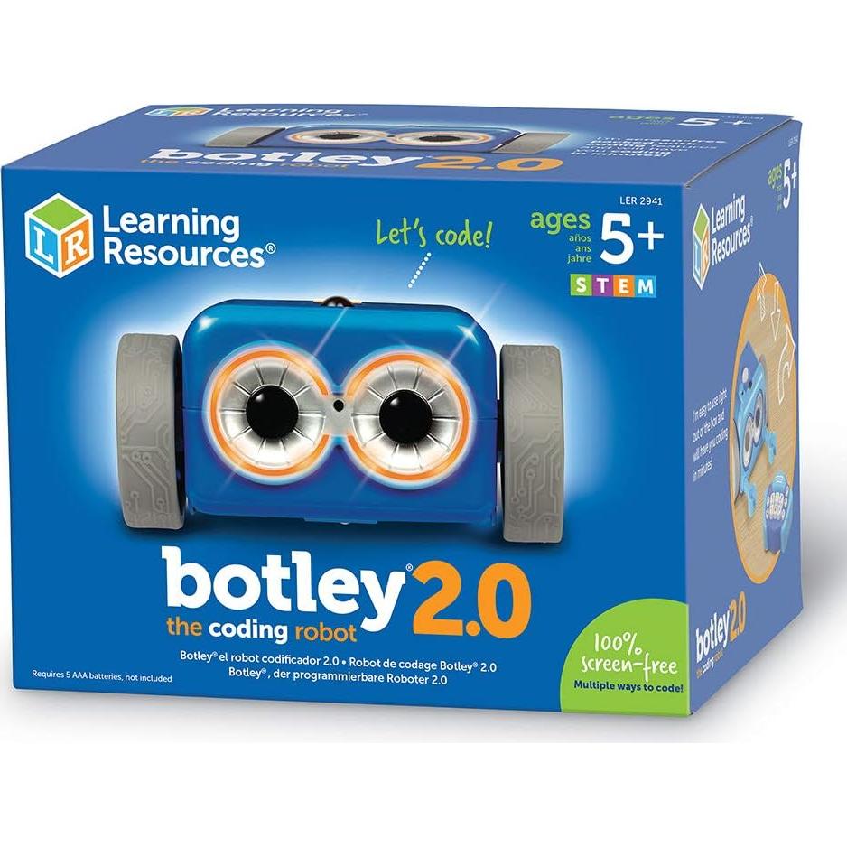 Botley The Coding Robot 2.0 - STEM Toys, Programming for Kids, Electronic Screen-Free Toys, Critical Thinking, Ages 5+,46 Pieces