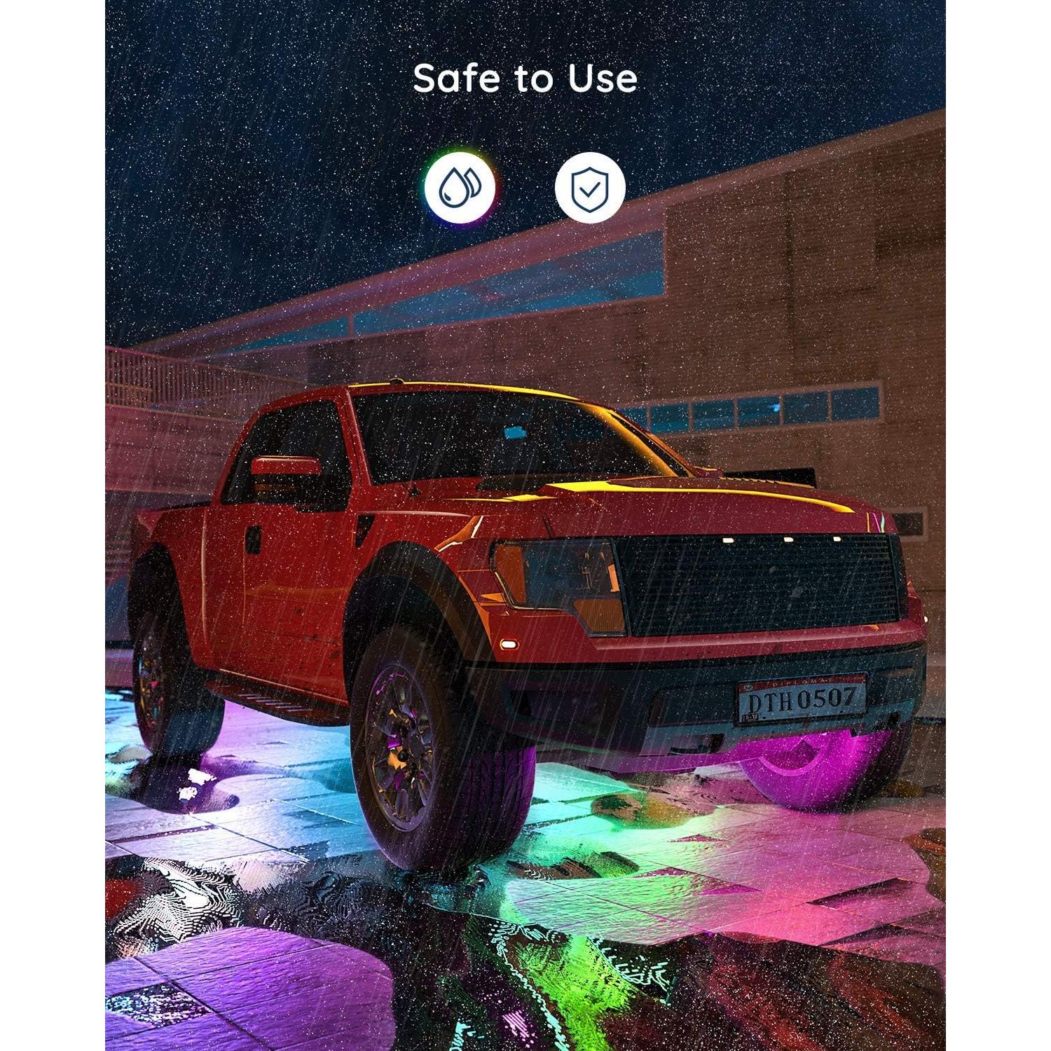 Luces LED de Subrayado Govee H61840A1, 4 Pcs RGBIC para Autos