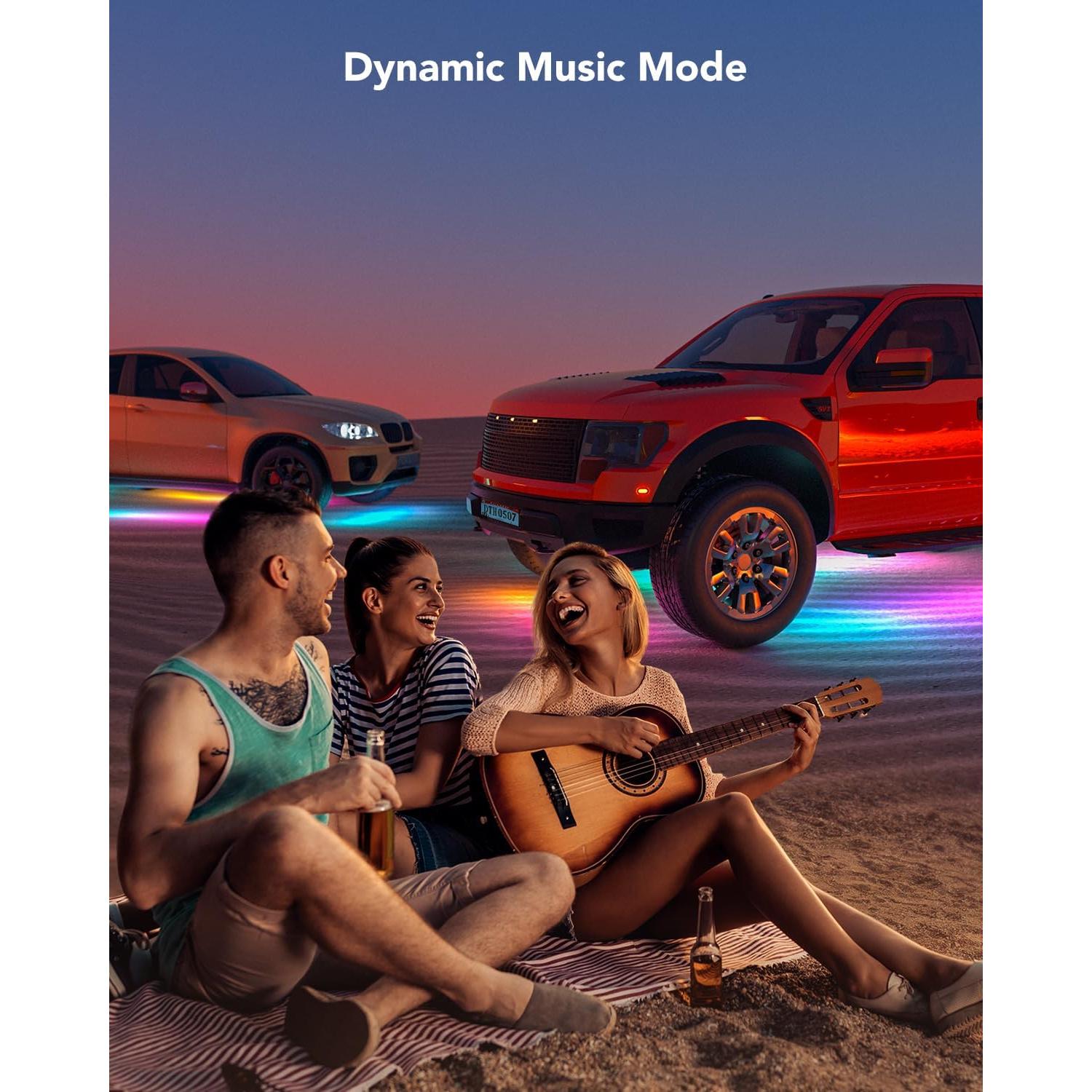 Luces LED RGBIC para Automóviles Govee H7092, 8 Piezas