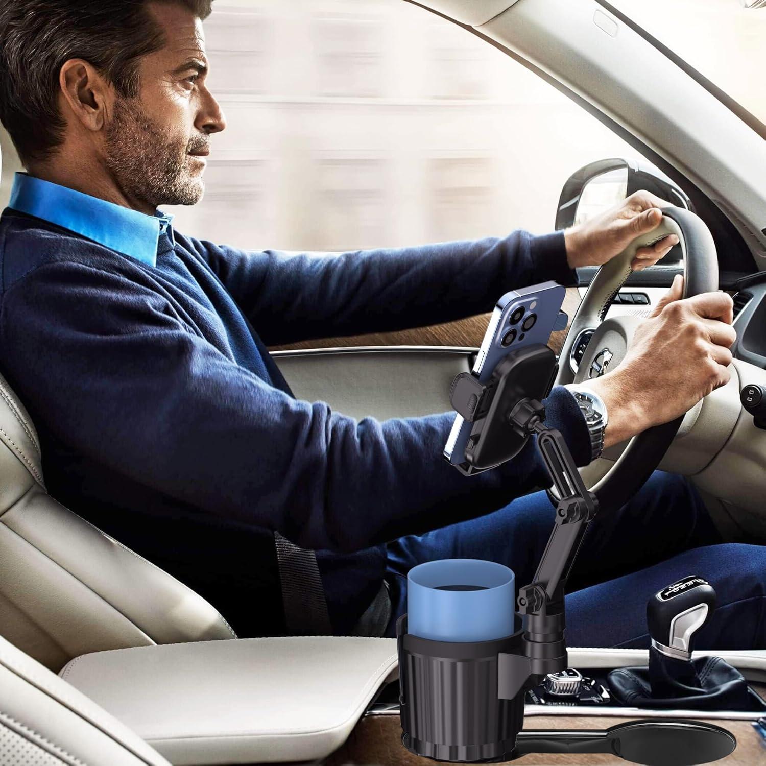 Soporte para Teléfono de Coche SAGRUILA 2 en 1 Portavasos