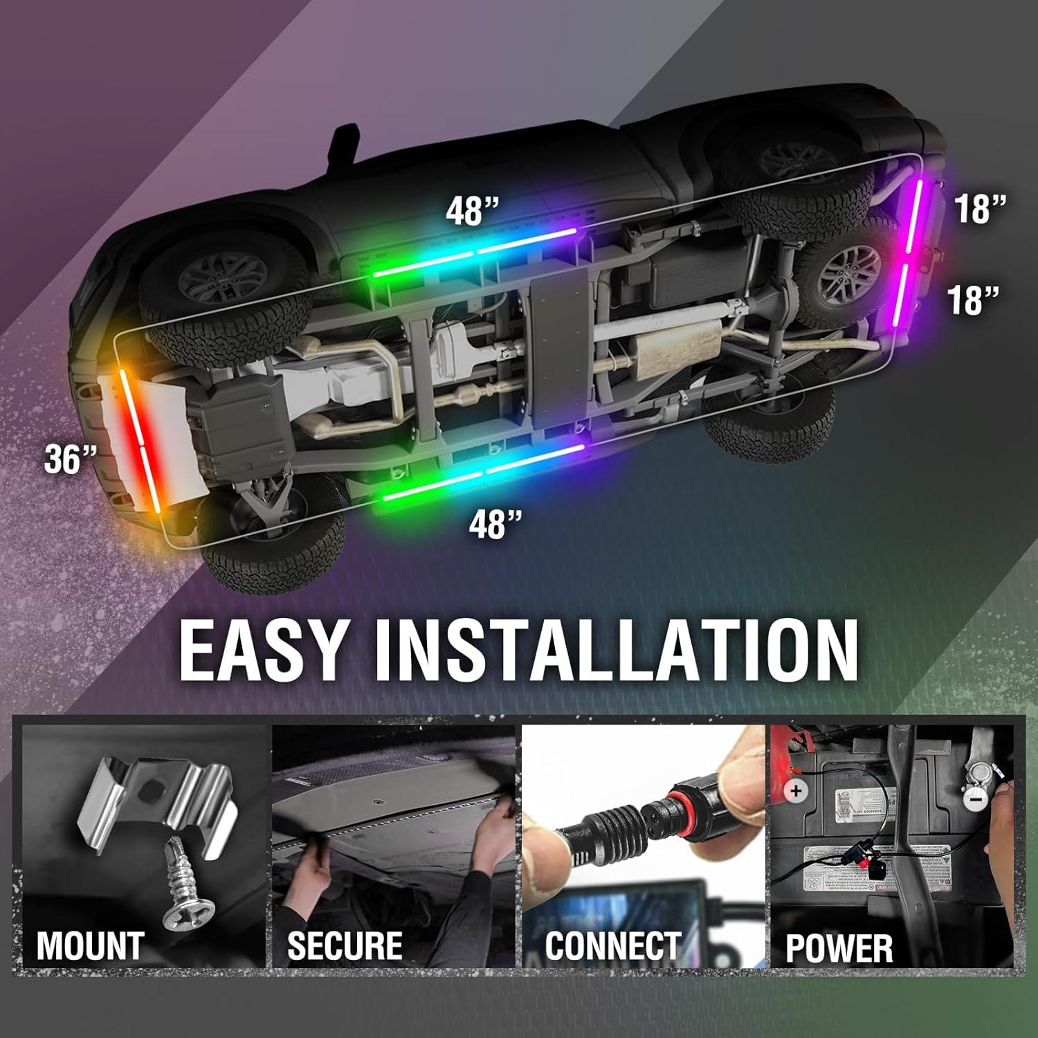 Luces de Subcuerpo OPT7 Aura RGB-IC Impermeables 12V
