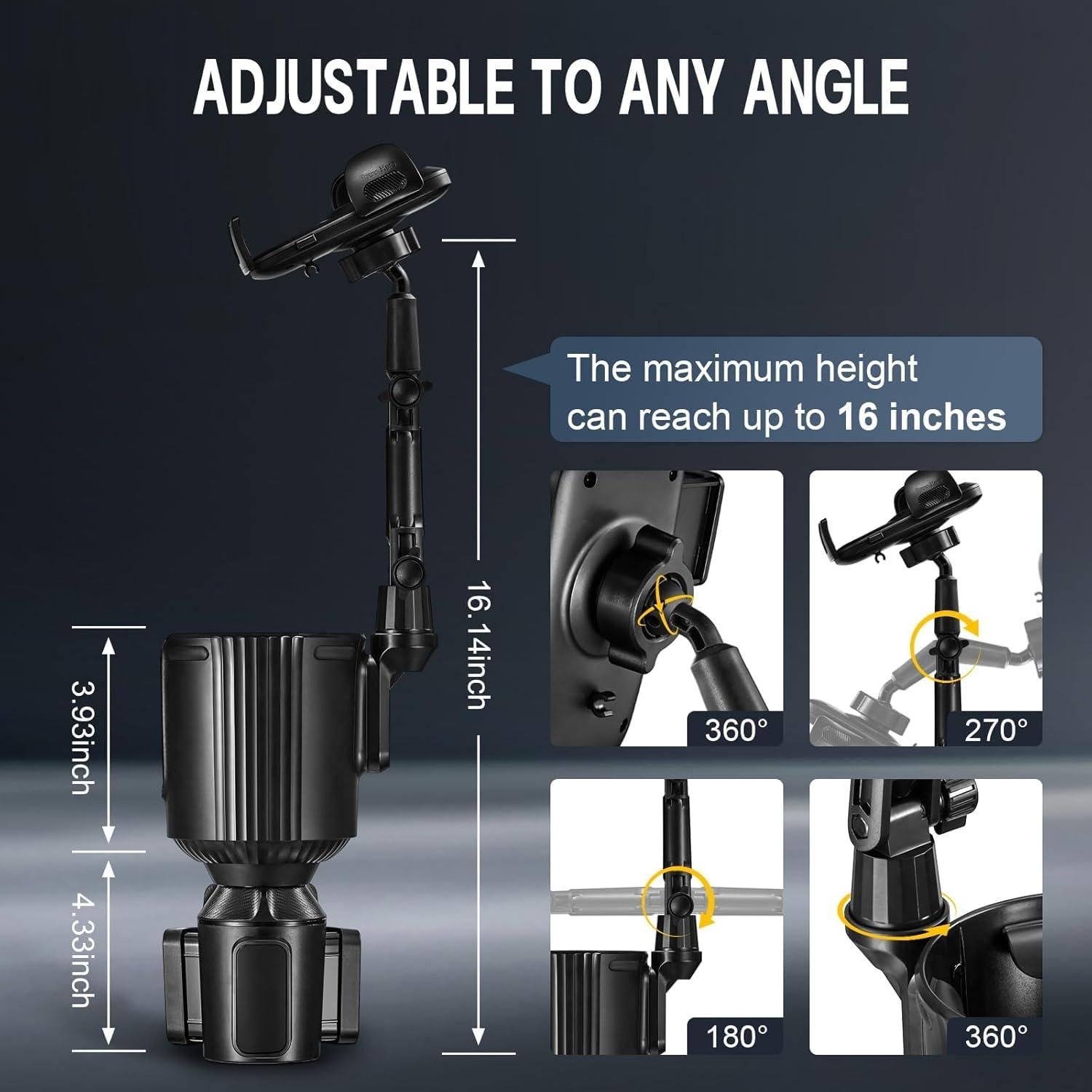 Soporte para Teléfono en Portavasos This Hill CE05021BK-2 Ajustable