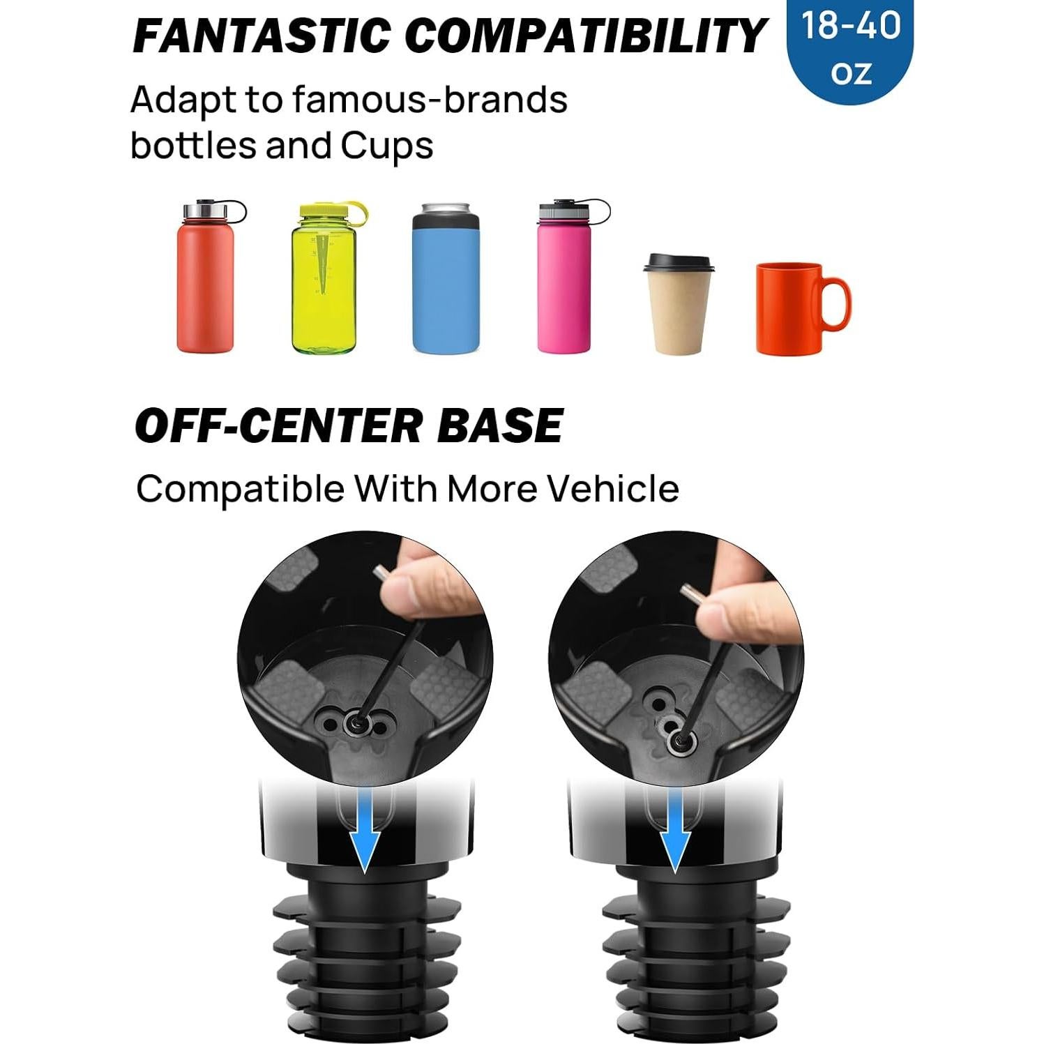 Soporte para teléfono con portavasos JOYTUTUS, 360° ajustable