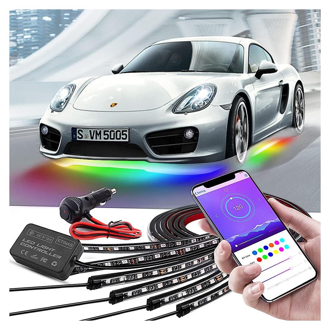 Luces de Subsuelo ETINAS AM0009, 6 PCS LED Multicolor 12V