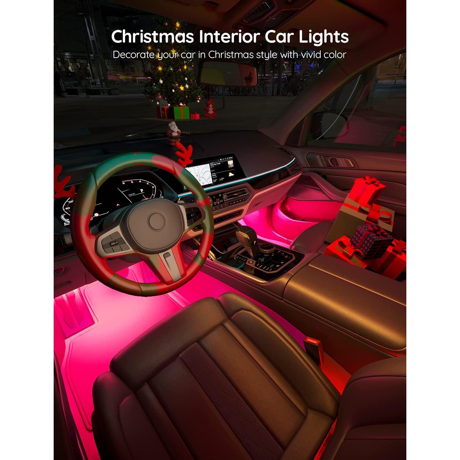 Luces de Carro Interior y Exterior RGB Govee - 8 Piezas, Control App