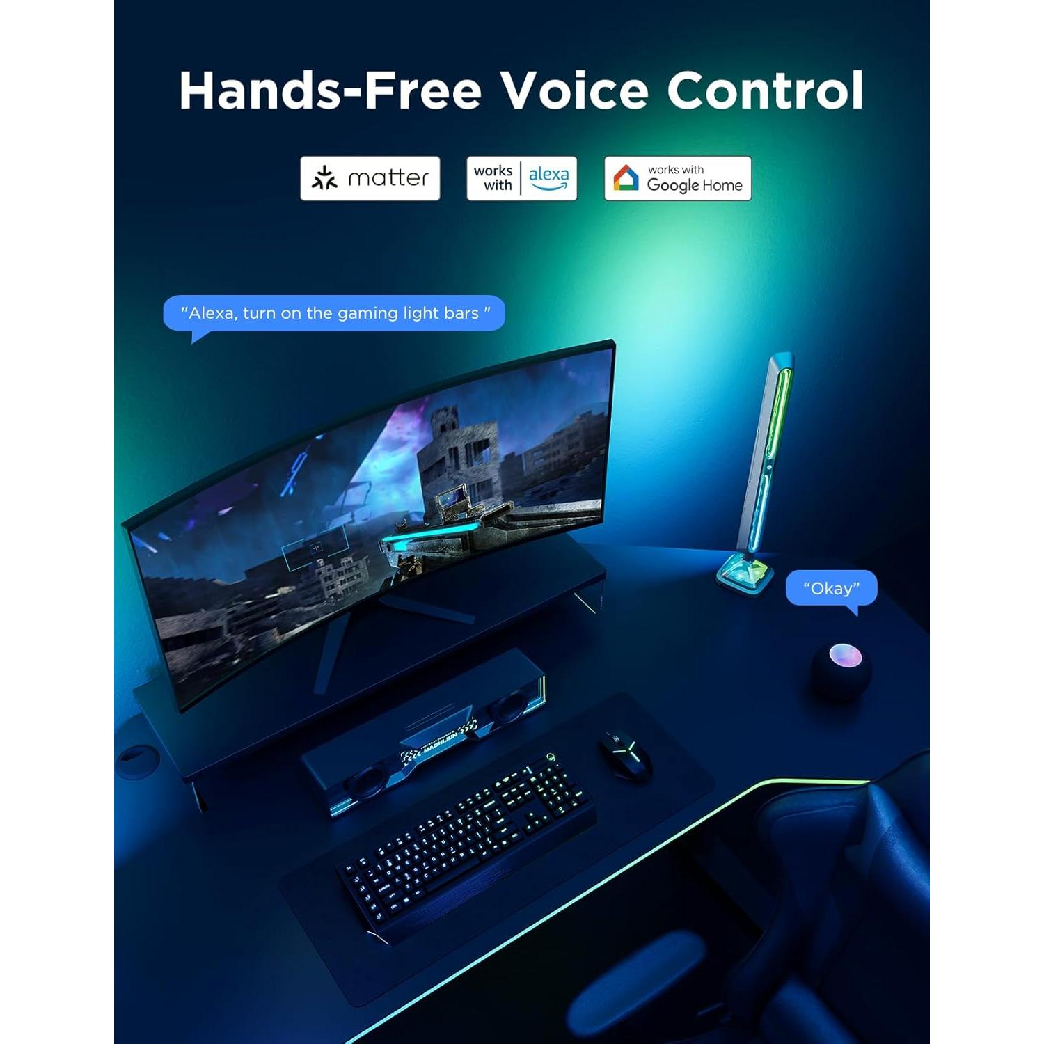 Barras de Luz Govee Pro H6048 RGBIC 40 cm para Juegos